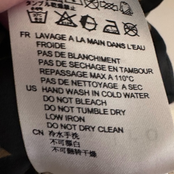 Sandro Paris Black Floral Western Long Sleeve Mini Dress XS See Measurements EUC - Picture 6 of 6